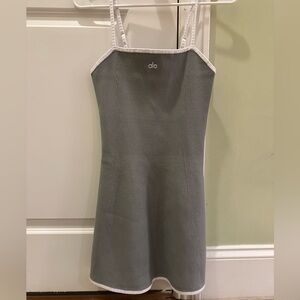 ALO Yoga Lunar Gray Ribbed Dress